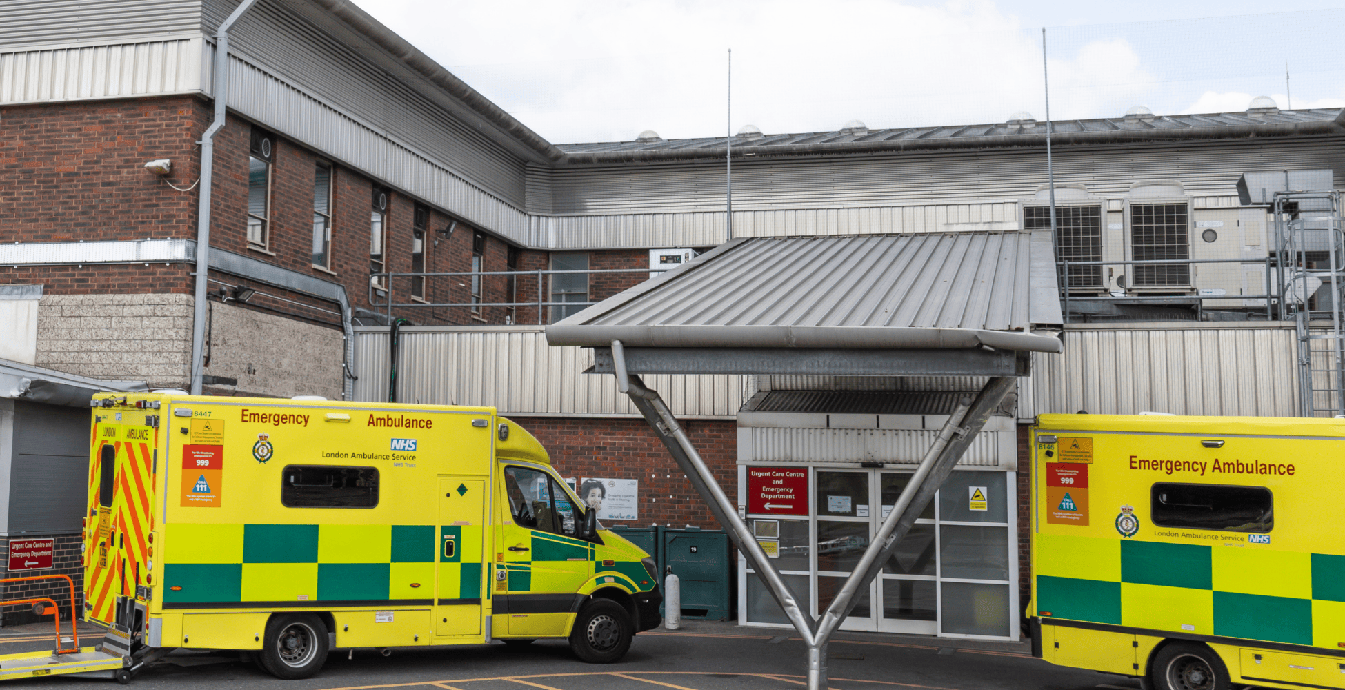 two ambulances outside of A&E, child sepsis